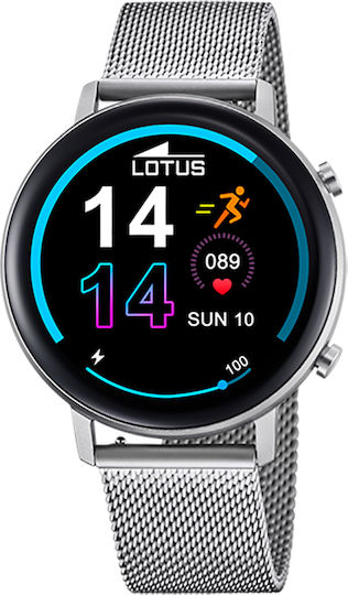 Lotus Watches Aluminium 42mm Smartwatch with Heart Rate Monitor (Silver)