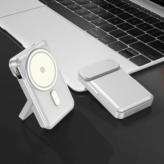 CK801 MagSafe Power Bank 10000mAh 25W with USB-C Output Port White