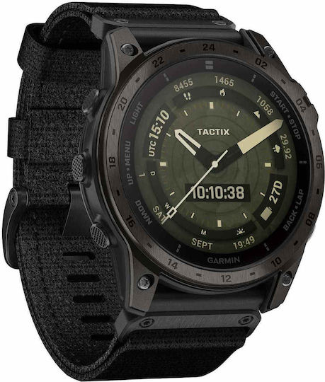 Garmin Tactix 7 AMOLED Edition Titanium Waterproof Smartwatch with Heart Rate Monitor (Nylon and Silicone Black) view 3