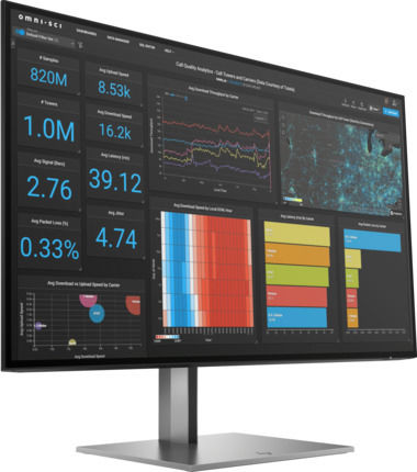 HP Z27q G3 IPS Monitor 27" QHD 2560x1440 with Response Time 5ms GTG view 3