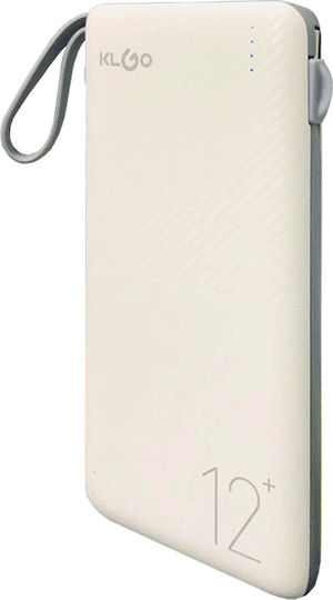 KP-58 Power Bank 12000mAh with 2 USB-A Ports White