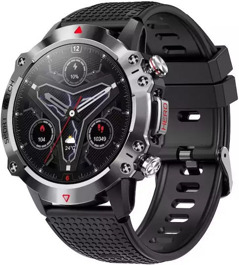 Nubi KR10 48mm Smartwatch with Heart Rate Monitor (Black)