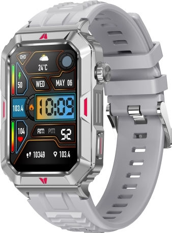 CF26 Smartwatch with Heart Rate Monitor (Silver) view 1