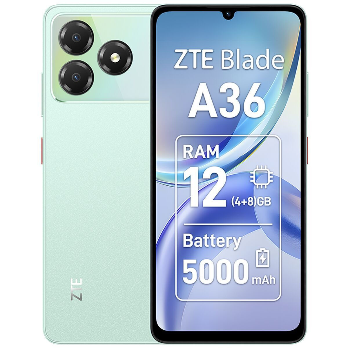 ZTE Blade A36 Dual SIM (4GB/64GB) Aqua Green view 1
