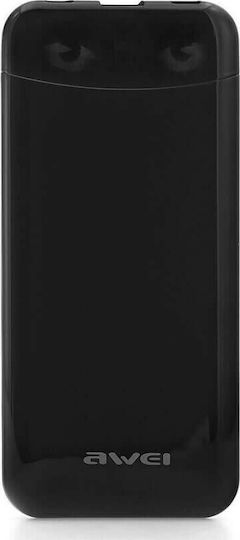 Awei P68K Power Bank 10000mAh with 2 USB-A Ports Black view 2