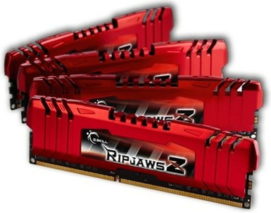 G.Skill Ripjawsz DDR3 32GB RAM with 4x8GB Modules and Speed 1600 for Desktop F3-12800CL10Q-32GBZL