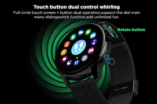 GT5 Smartwatch with Heart Rate Monitor (Black) vue 7