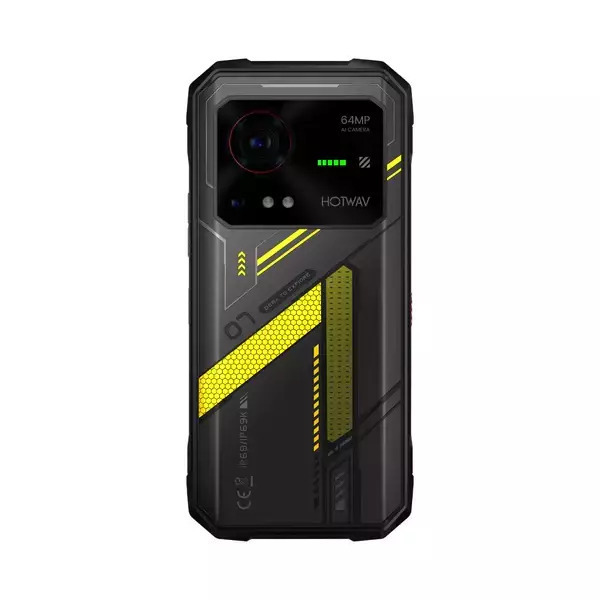Hotwav Hyper 7 5G Dual SIM (8GB/256GB) Resistant Smartphone Yellow view 3