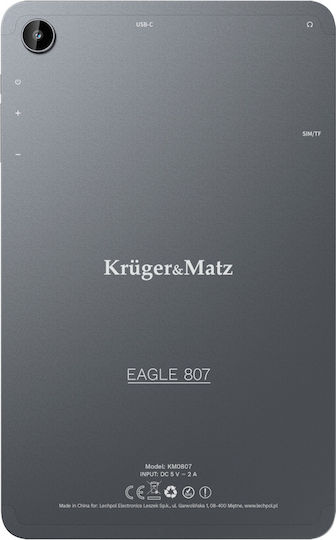 Kruger & Matz Eagle 807 4G 8.4" Tablet (4GB/64GB) Black view 2