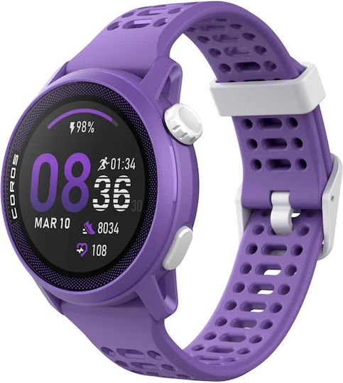 Coros Pace 3 Smartwatch with Heart Rate Monitor (Purple) vue 3