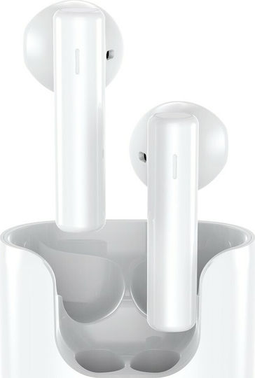 QCY T12 Earbud Bluetooth Handsfree Earphones with Charging Case White view 1