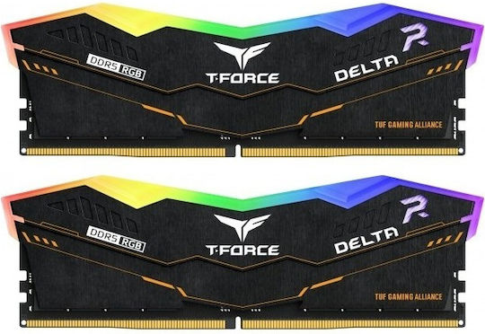 TeamGroup T-force Delta DDR5 32GB RAM with 2x16GB Modules and Speed 6000 for Desktop FF5D532G6000HC38ADC01