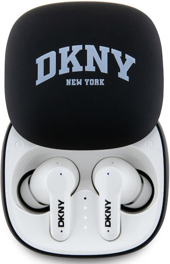 DKNY 3D Rubber In-ear Bluetooth Handsfree Earphones with Charging Case Matte Finish Black view 1
