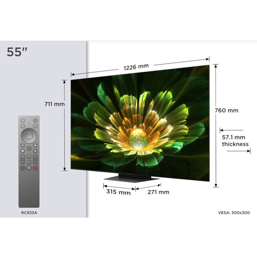 TCL Smart Television 55" 4K UHD Mini LED 55Q7C HDR (2023) view 2