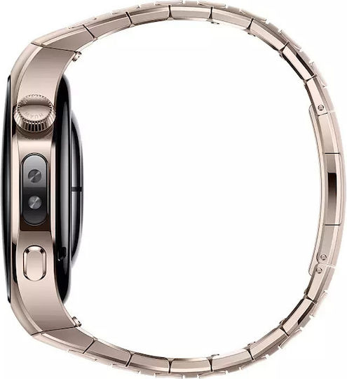 Huawei Watch 5 Stainless Steel 42mm Waterproof with eSIM and Heart Rate Monitor (Sand gold) view 3