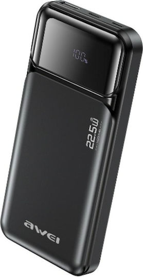 Awei PA-90 Power Bank 10000mAh 22.5W with 2 USB-C Power Delivery Ports Black