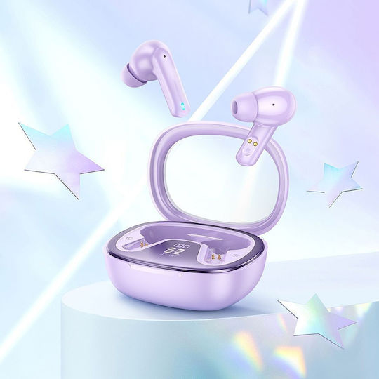 Hoco EQ6 In-ear Bluetooth Handsfree Earphones with Charging Case Purple view 4
