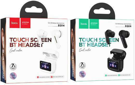 Hoco EQ14 Cool Color In-ear Bluetooth Handsfree Earphones with Charging Case Black view 4
