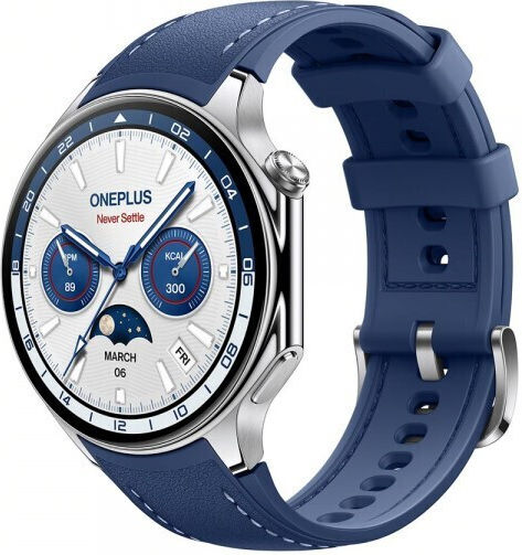 OnePlus Watch 2 Stainless Steel 47mm Waterproof with Heart Rate Monitor (Nordic Blue Edition) view 2