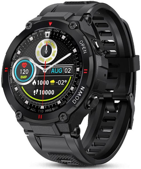 Giewont 430-1 Smartwatch with Heart Rate Monitor (Black) view 8