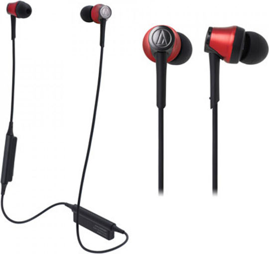 Audio Technica ATH-CKR55BT In-ear Bluetooth Handsfree Earphones Red view 1