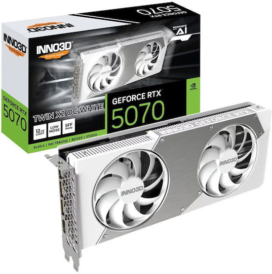 Inno 3D GeForce RTX 5070 12GB GDDR7 Twin X2 OC White Graphics Card