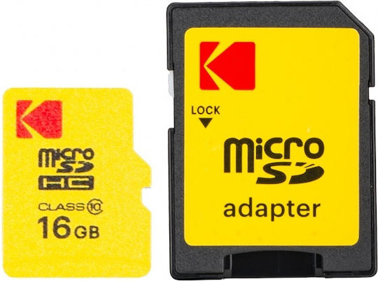 Memory Card Microsdhc Kodak Extra Performance 16gb Class 10 Adapter Ekmsdm16ghc10cj
