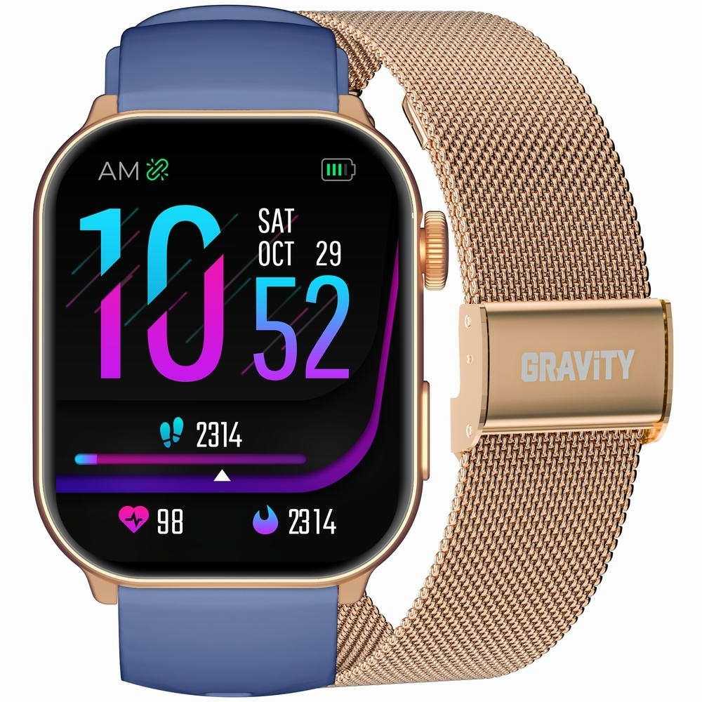 Unisex Smartwatch Gravity Gt28-8 Bluetooth Calls Additional Strap Sg037g