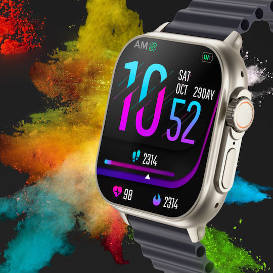 Rubicon RNCF17 42mm Smartwatch with Heart Rate Monitor (Orange) view 7