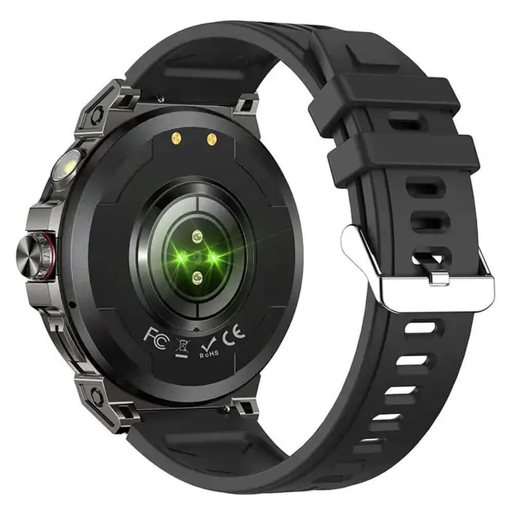 Microwear KC89 Smartwatch with Heart Rate Monitor (Black) view 3