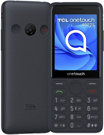 TCL OneTouch 4022s Dual SIM Mobile with Buttons Dark Night Gray view 1