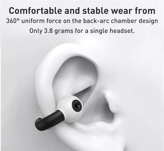 TS-10 Open Ear Bluetooth Handsfree Earphones with Charging Case Black view 2
