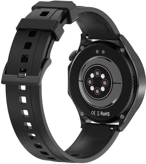 NO.1 DT5 Mate Smartwatch with Heart Rate Monitor (Black Case / Black Silicone Strap) view 5