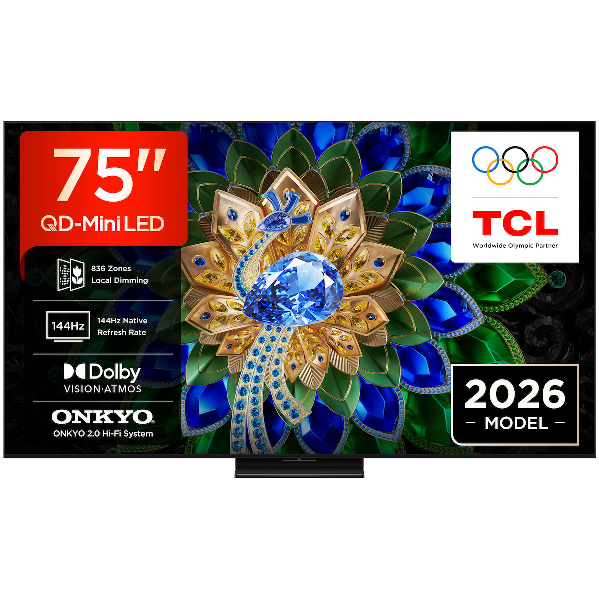 TCL Smart TV 75" 4K UHD QD-Mini LED A400U HDR (2026) 75A400U