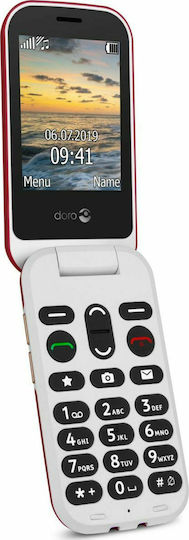 Doro 6060 Single SIM Mobile with Large Buttons Red view 7