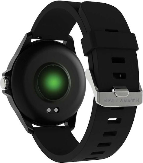 Harry Lime Aluminium 46mm Smartwatch with Heart Rate Monitor (Black) view 3