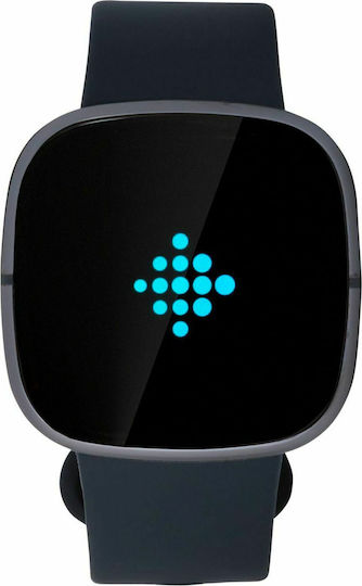 Fitbit Sense Aluminium 40mm Waterproof Smartwatch with Heart Rate Monitor (Carbon/Graphite Stainless Steel) vista 6