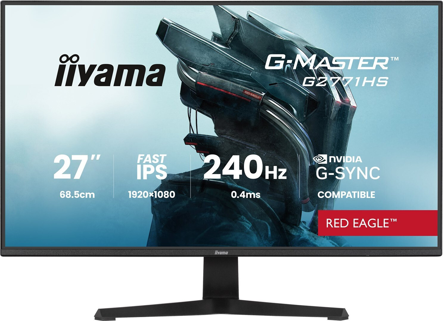 Iiyama G-Master Red Eagle IPS HDR Monitor 27" FHD 1920x1080 240Hz view 1