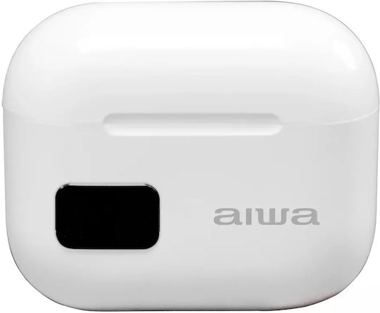 Aiwa EBTW-100 Earbud Bluetooth Handsfree Earphones with Charging Case White view 2