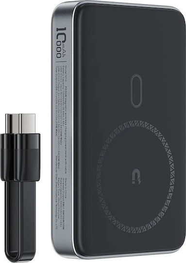 Acefast M10 MagSafe Power Bank 10000mAh 30W with 2 USB-C Ports Power Delivery Black