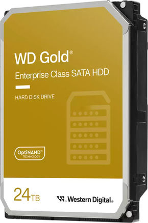 Western Digital Gold Enterprise Class 24TB HDD Hard Drive 3.5" SATA III 7200rpm with 512MB Cache for Server / Recorder WD241KRYZ