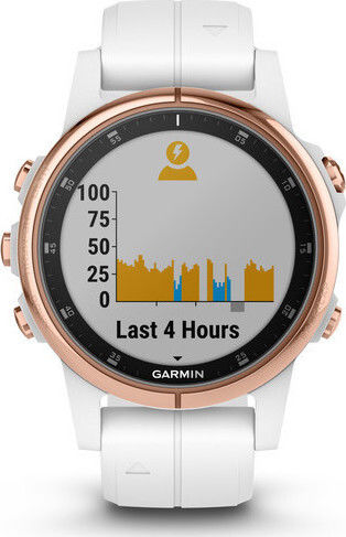 Garmin Fenix 5S Plus Stainless Steel 42mm Waterproof Smartwatch with Heart Rate Monitor (White/Rose Gold) view 7
