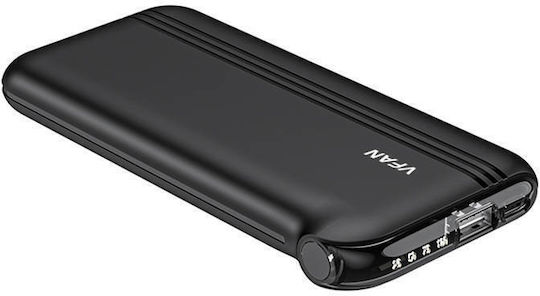 Vipfan F10 Power Bank 10000mAh with USB-A Port Black view 2