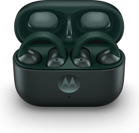 Motorola Moto Buds Loop Bluetooth Handsfree Earphones with Sweat Resistance and Charging Case Green