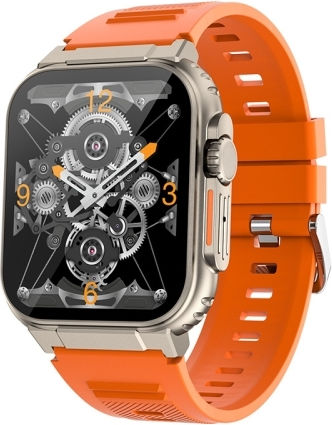 A70 1.96 Inch Health Monitoring Multifunctional Ip68 Waterproof Bluetooth Call Smart Watch Orange