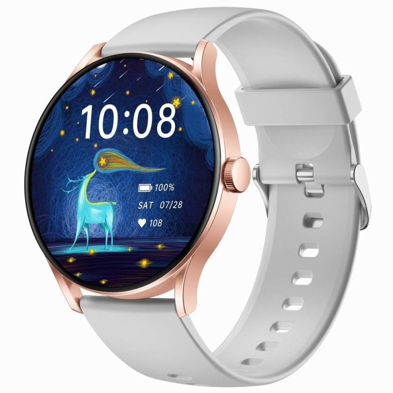 Gravity GT2-3 Pro 45mm Smartwatch with Heart Rate Monitor (Rose Gold)