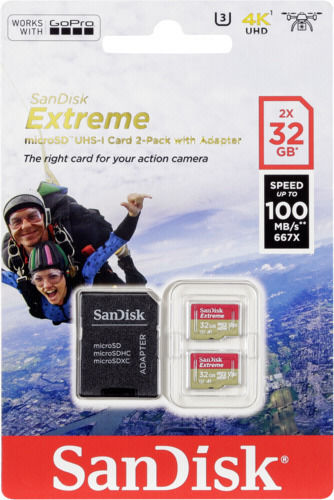 Sandisk Extreme microSDHC 32GB U3 V30 A1 UHS-I 100MB/s with Adapter view 4