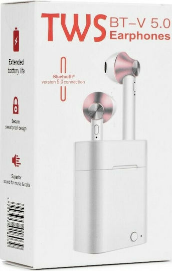 TWS EP003 Earbud Bluetooth Handsfree Earphones with Charging Case White view 6