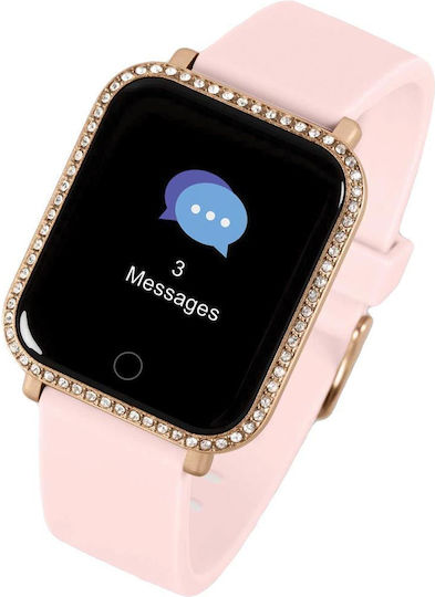 Reflex Active Series 06 Stainless Steel 36mm Smartwatch with Heart Rate Monitor (Blush Stone) view 2