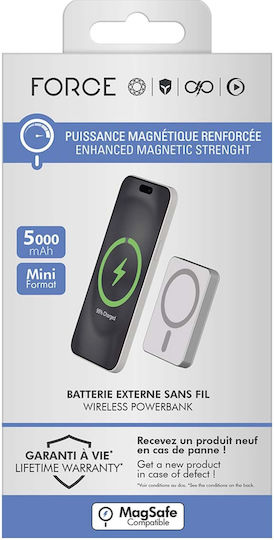 Force Power MagSafe Power Bank 5000mAh 15W Gray view 5